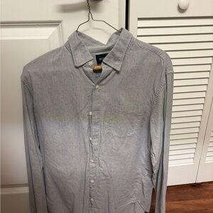 Bonobos Light Gray Casual Button-Down Shirt size M tailored fit